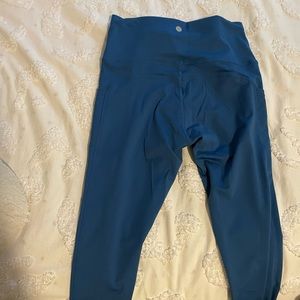 Blue athletic leggings